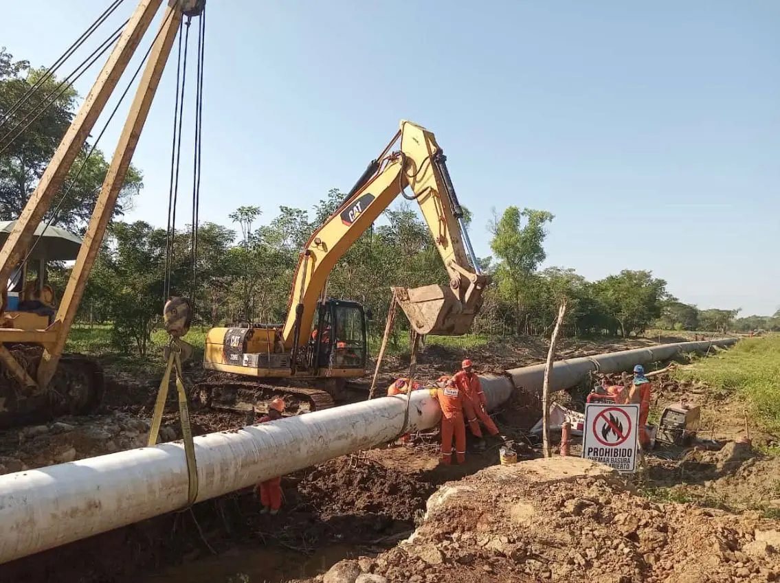 Construcción de gasoducto en Tramo Teapa Tabasco